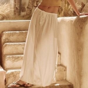FREE PEOPLE Picture Perfect Parachute Maxi Skirt, size L